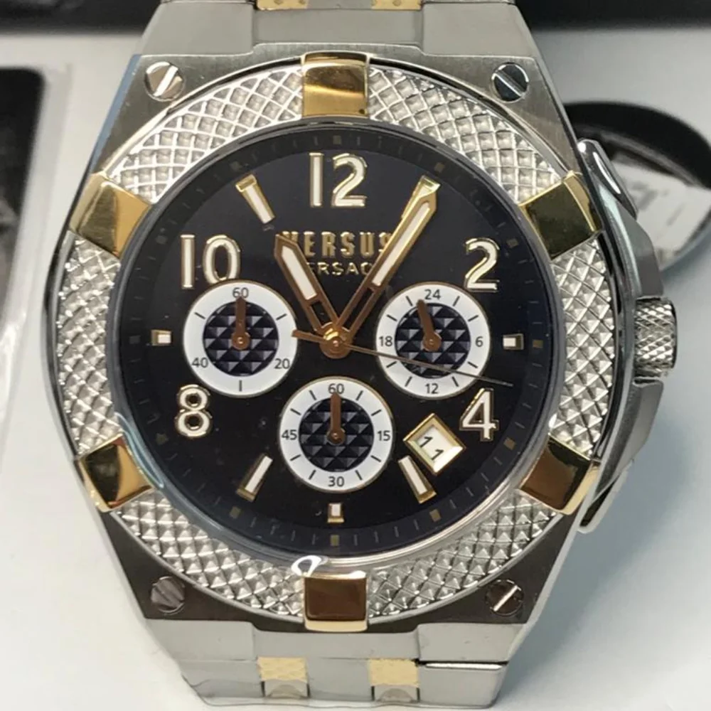 VERSUSVersaceVersace Men'sEsteve IPYellow GoldStainless SteelCase Watch,